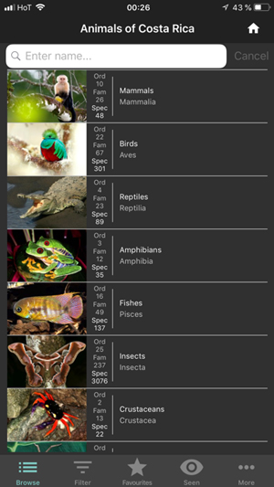 Animals of Costa Rica App
